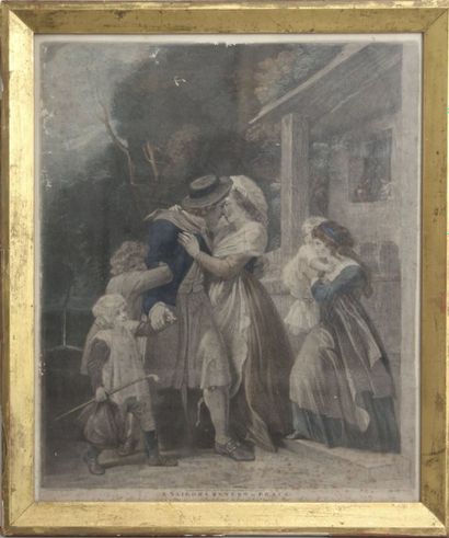 null TROIS LITHOGRAPHIES anglaises polychromes du XIXème siècle.

A sailors return...