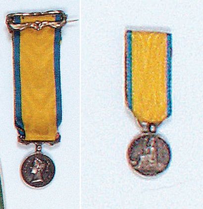 null Médaille de la Baltique 1854-1855 (1856), réduction à 11 mm, fabrication française...