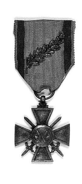 null Croix de Guerre de l'Armée Giraud (1943), fondue, 36 mm, bronze patiné, centres...