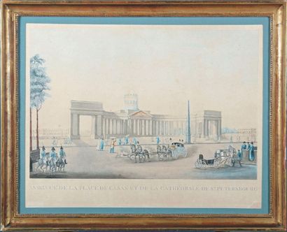 École FRANÇAISE du début du XIXe siècle TROIS VUES DE SAINT-PETERSBOURG, 1812 Suite...