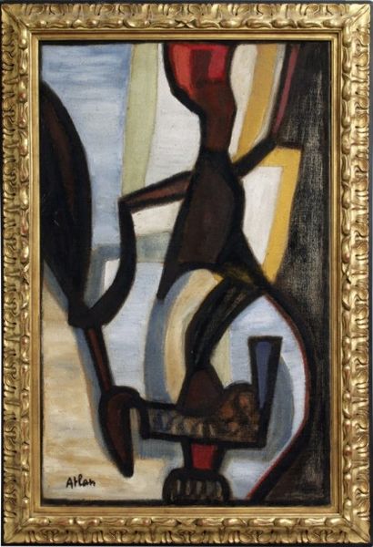 Jean-Michel Atlan (1913-1960) Sans titre, 1955 Huile sur toile, signee en bas a gauche....