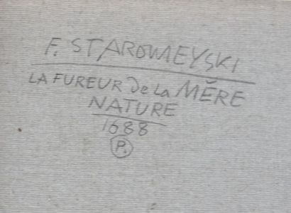 Franciszek STAROWIEYSKI (1930 - 2009) «La fureur de la mère nature»
Peinture et craie...