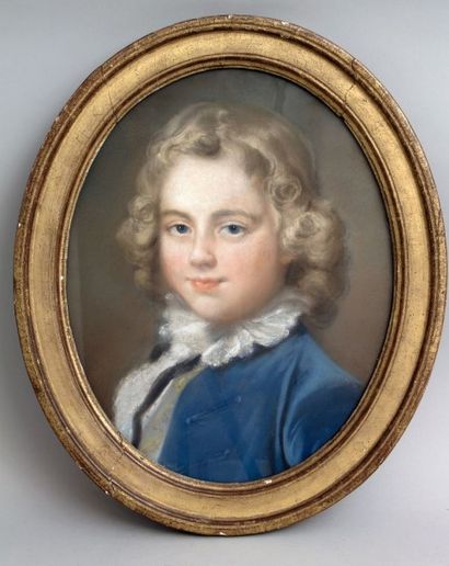 École FRANÇAISE de la fin du XVIIIe siècle 
Portrait d'une fillette à la couronne...
