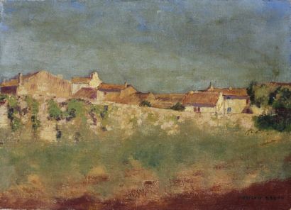 Odilon REDON (Bordeaux, 1840 - Paris, 1916) SAINT-GEORGES DE DIDONNE Huile sur toile,...
