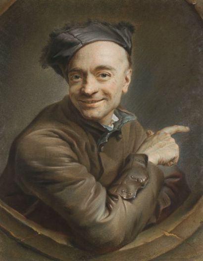 Attribué à Maurice-Quentin de La TOUR (Saint-Quentin, 1704-1788) AUTOPORTRAIT DIT...