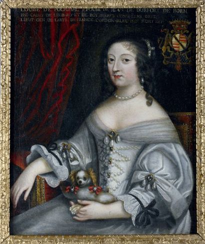 ÉCOLE FRANÇAISE du XVIIe siècle LOUISE DE POLIGNAC, "épouse de Jean de Durfort de...