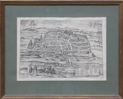 null Vue de Blois.

Gravure en noir du XVIIème siècle.

Haut. : 34 cm - Larg. : 47...