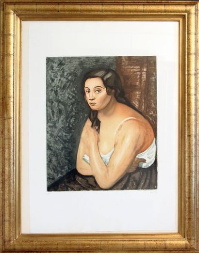 D'après André DERAIN (1880-1954) "Buste de femme", 1922.

Aquatinte gravée par J....