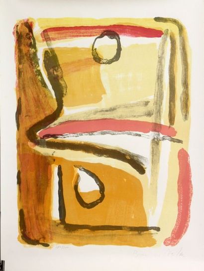 Abraham Gerardus VAN VELDE (1895-1981) " Parcours jaune ".

Lithographie, numérotée...