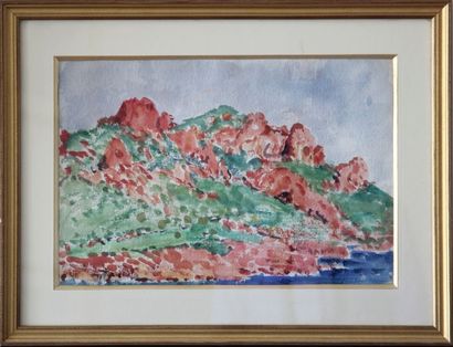 Marie-Lucie NESSI VALTAT (1910-1993) Paysage.

Suite de quatre aquarelles.

Haut....