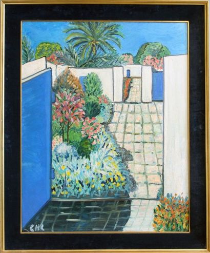 Christian HARREL-COURTES (1920-1997) « Jardin à Sainte Maxime ».

Huile sur toile,...