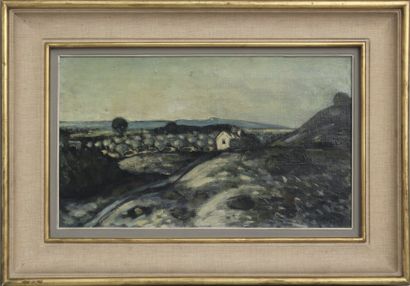 Auguste CHABAUD (1882-1955) 
Paysage du midi, arrière pays
Huile sur toile signée...