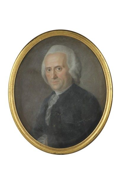 École FRANÇAISE de la fin du XVIIIe siècle 
Portrait de Jacques et Anne Firmin
Paire...