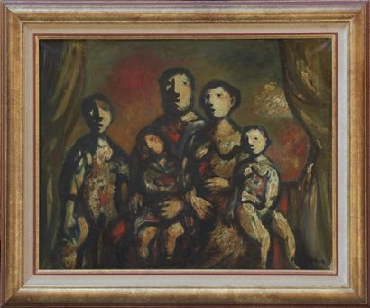 Sylvain VIGNY (1902-1970) Groupe familial. 

Huile sur toile, signée en bas à droite.

Haut....
