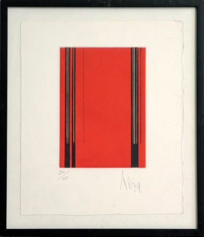Luc PEIRE (1916-1994) Composition en rouge.

Lithographie, signée en bas à droite...