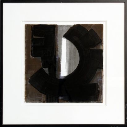 Nicolas CARREGA (1914-1992) Composition en noir.

Gouache et aquarelle, signée en...