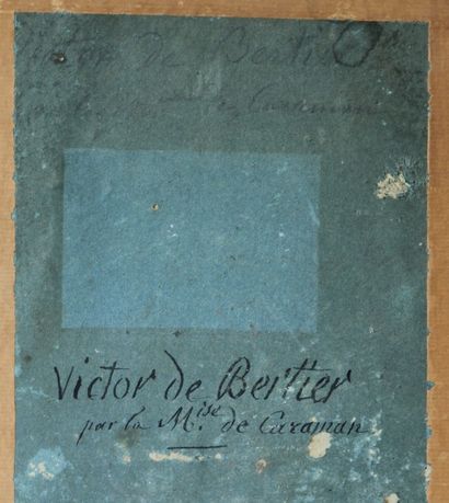 Marquise de CARAMAN, XIXe siècle Portrait de Victor de Bertier (1821-1870)
Pastel...