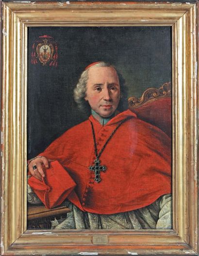École ROMAINE du XVIIIe siècle Portrait d'un Cardinal
Huile sur toile.
Haut.: 90...