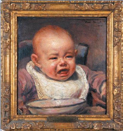 Florent Menet (1872-1942) Portrait de jeune enfant
Huile sur carton signée et datée...