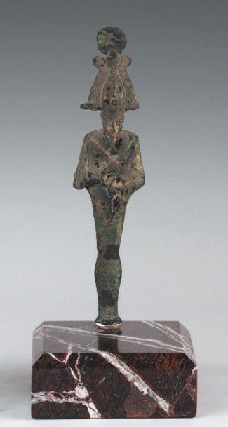 null OSIRIS en bronze, coiffé de la couronne atef et tenant ses attributs, sceptre...