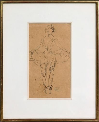 PAUL RENOUARD (1845-1924) Étude pour danseuses.
Suite de quatre dessins au crayon...