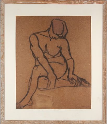 Aimée MARTIN (1899-1995) 

Nus féminins.

Deux dessins au fusain sur papier, signés...