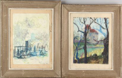 Françoise GRÉMI, XXème siècle 

Vue de Londres et trois vues du Lot.

Aquarelle sur...