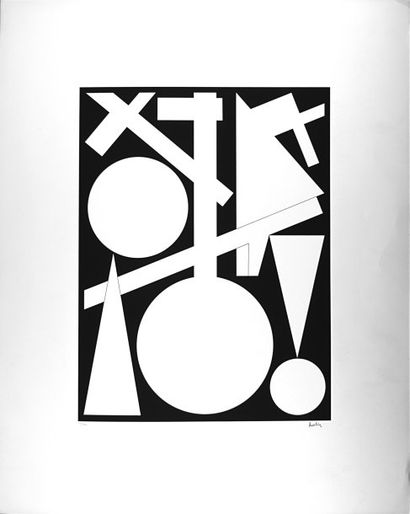 HERBIN Auguste (Quiévy, 1882 - Paris, 1960). Composition géométrique. Sérigraphie...
