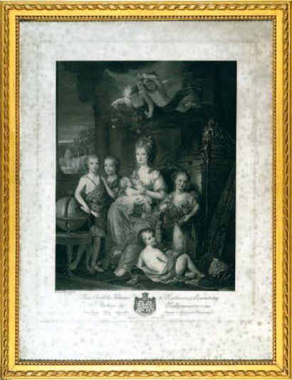 D'après BOELLNER en 1777 ANNE CHARLOTTE DE MONTMORENCY-LUXEMBOURG, DUCHESSE DE MONTMORENCY...