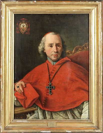 ÉCOLE ITALIENNE du XVIIIe siècle Portrait du Cardinal Giovanni Francesco Stopanas...