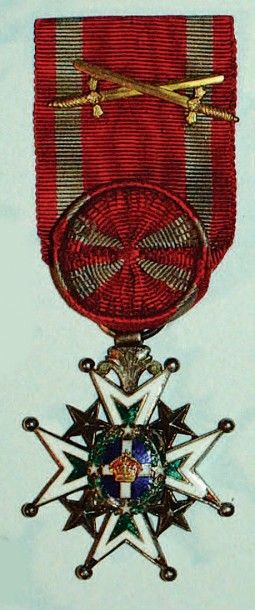 null *ORDRE ROYAL DE LA COURONNE D’ACIER (1872) Croix d'officier, 38 mm, jolie fabrication...