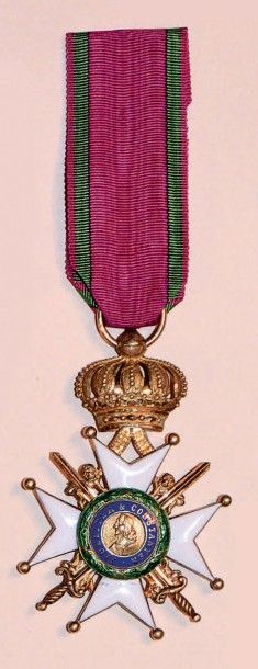 null *Ordre de la Branche Ernestine de Saxe (1833) Croix d'officier («chevalier de...