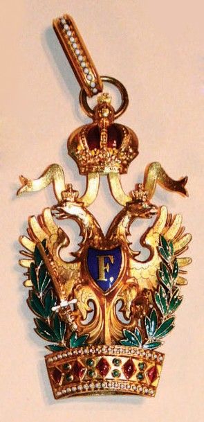null *Ordre de la Couronne de Fer (1816) Bijou de 1ère classe (grand croix) avec...