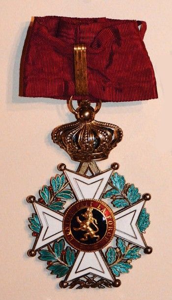 null *Ordre de Léopold Ier (1832) Croix de commandeur à titre civil, 59 mm, jolie...