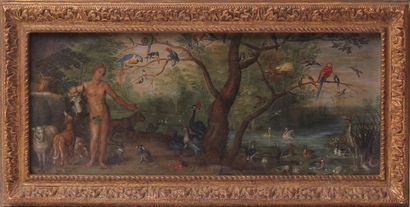 null École flamande du XVIIème siècle, atelier de BRUEGHEL 
Adam et Eve
Suite de...