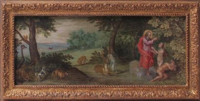 null École flamande du XVIIème siècle, atelier de BRUEGHEL 
Adam et Eve
Suite de...