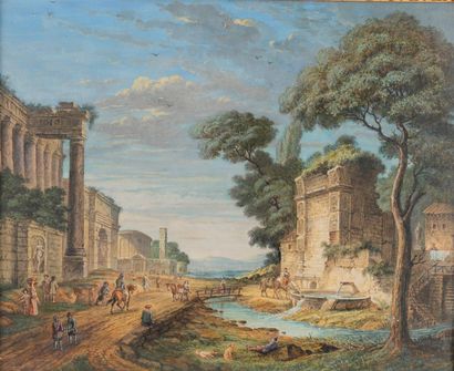 null École française du début du XIXème siècle
« Ruines du palais de l'empereur Dioclétien...