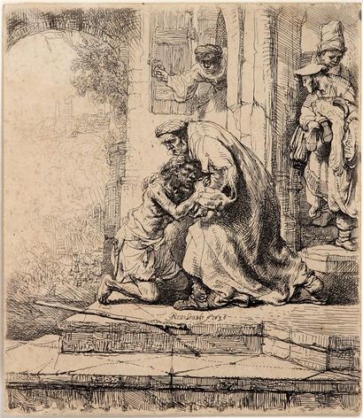 null REMBRANDT VAN RIJN (1606-1669) 
Le Retour du fils prodigue
Eau-forte
Épreuve...