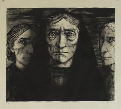 null MICHEL CIRY (1919)
Les saintes femmes
Lithographie en noir, signée et datée...