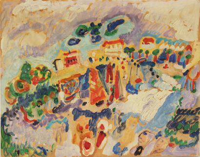 null ARMAND AVRIL (né en 1926)
Paysage
Huile sur papier marouflée, signée en bas...