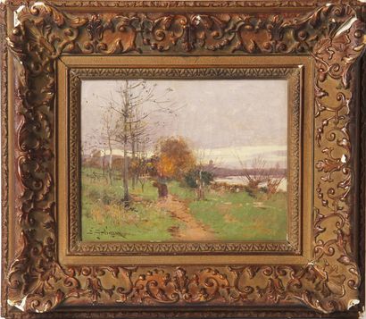 null EUGENE GALIEN-LALOUE (1854-1941)
Sentier animé
Huile sur toile, signée en bas...