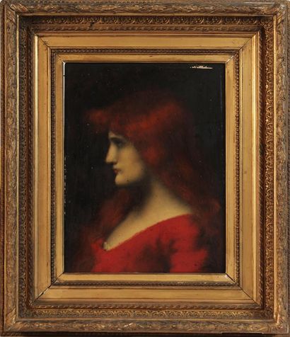 null D'après HENNER
Femme rousse de profil
Huile sur panneau
Haut. : 32,5 cm - Larg....