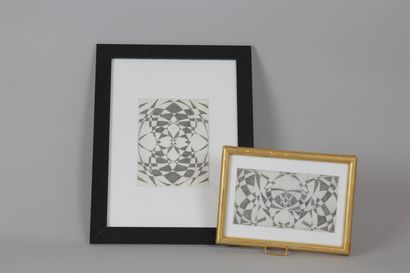 null Boleslas BIEGAS (1877-1954) ?
Deux dessins au crayon de décor géométrique
Haut....
