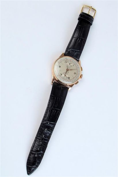 null BREITLING Cadette - Chronographe, vers 1955
Montre chronographe en or 18k, cadran...