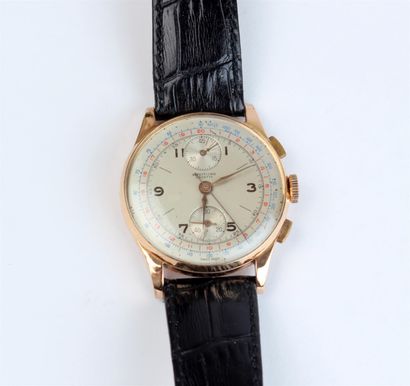 null BREITLING Cadette - Chronographe, vers 1955
Montre chronographe en or 18k, cadran...