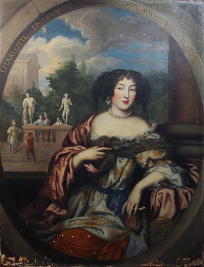 null ÉCOLE FRANÇAISE DU XVIIe SIÈCLE
Portrait de Charlotte du Puy, marquise de Montbrun
Huile...