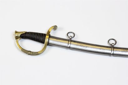 null SABRE D'OFFICIER d'Artillerie, modèle 1829, monture en bronze, garde à une branche...