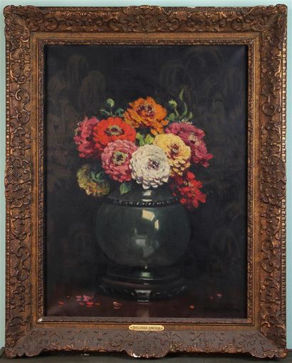 null Paul BELLANGER-ADHÉMAR (1868-1948)
Bouquet de pivoines dans un vase en porcelaine...