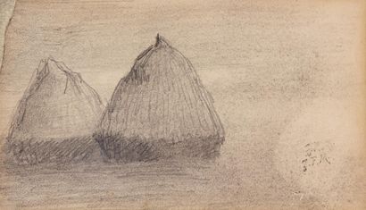 null JEAN-FRANÇOIS MILLET (1814-1875)
Les meules
Dessin au crayon noir, porte deux...