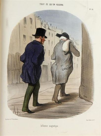 null [DAUMIER (Honoré) & alii - CARICATURES]. Paris, Chez Aubert & Cie, s. d. [1845...